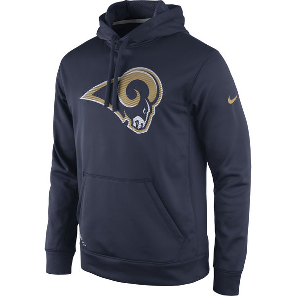 Men Los Angeles Rams Nike Practice Performance Pullover Hoodie Navy